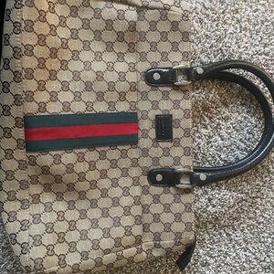 Gucci Beige and Black Bag